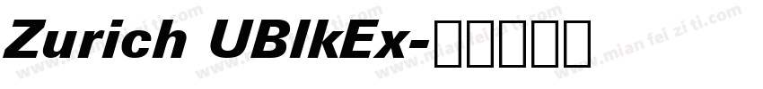Zurich UBlkEx字体转换